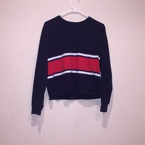 Red white and blue long sleeve tee